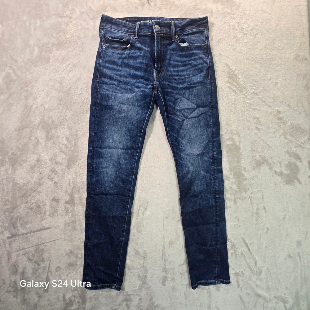 American Eagle Airflex+ Slim Jeans Mens 29x32 Dark Wash Indigo Denim